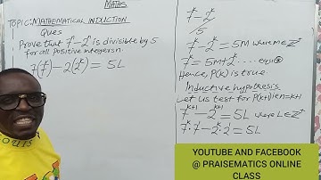 DIVISIBILITY OF MATHEMATICAL INDUCTION. PROVE THAT 7^n -2^n is divisible by 5.
