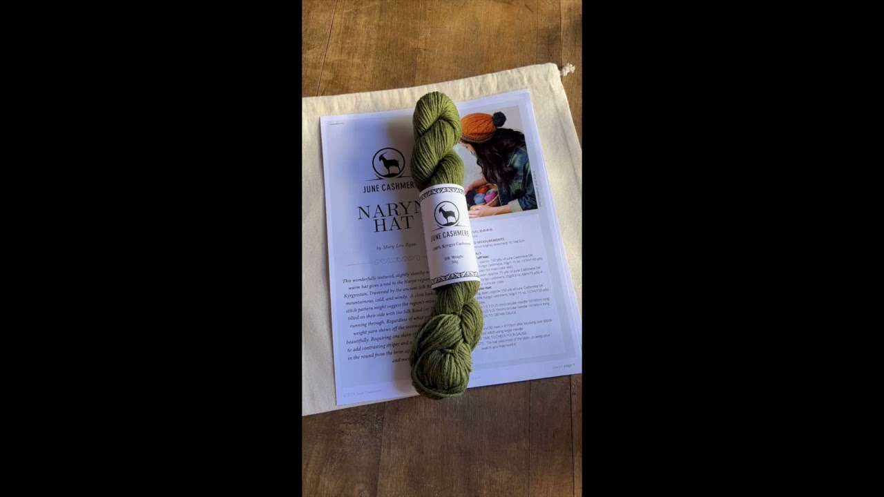 June Cashmere 1-skein cashmere yarn and pattern kit