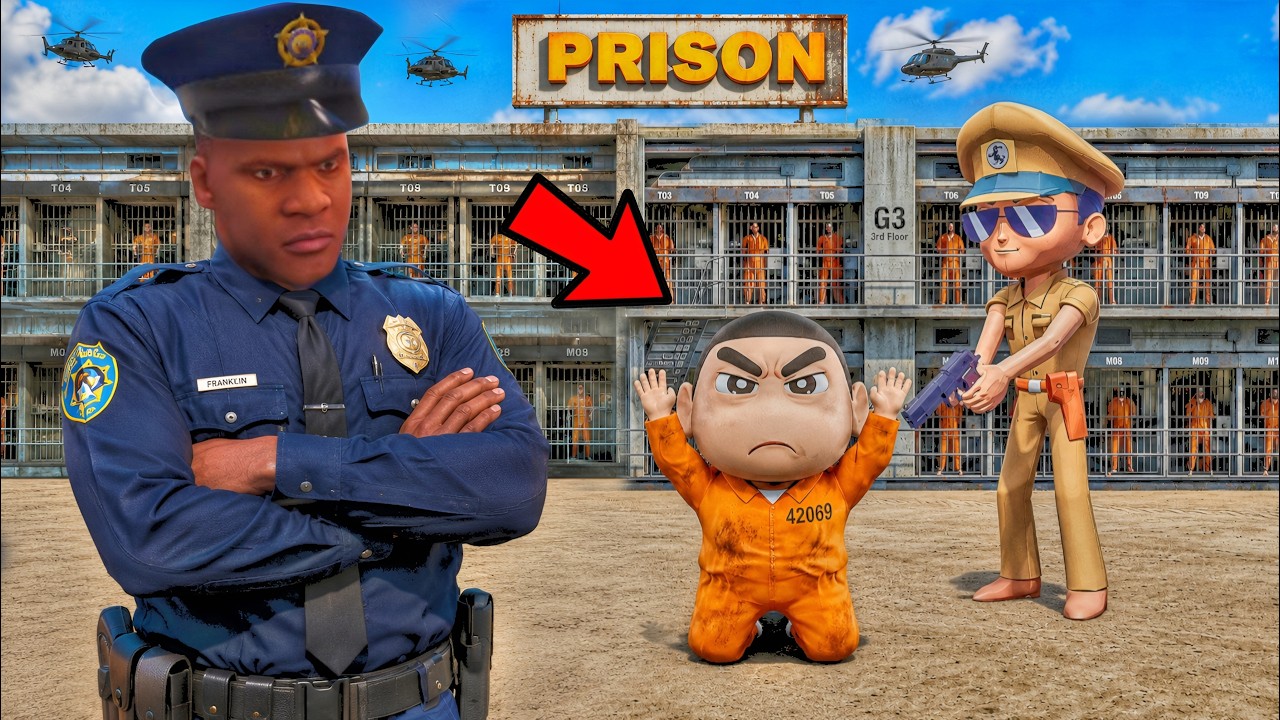 Franklin Turns Into a Police Officer to Save Shinchan in GTA 5!