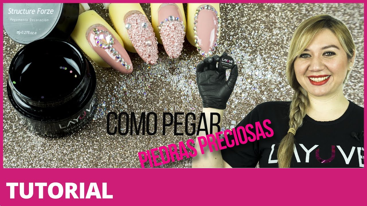 Cómo pegar piedras en Uñas de Gel y Esmalte Permanente 