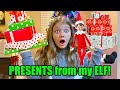 ELF on the SHELF BRINGS GIFTS for AUBREY and CALEB! CANDY CANE Elf on the SHELF is BACK!