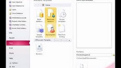 Access 2010   Crear una base de datos web