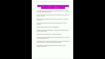 NCCCO TEST 2 100 Correct Answers Verified Latest Version1777 new video