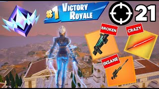 High Elimination Solo Win Gameplay (Fortnite Chapter 5 Season 2 Zero Builds Ranked)