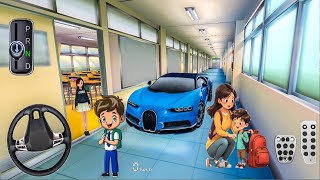 New sports Car buggati chiron parking in school building–3d driving class gameplay video 2026#car  screenshot 4