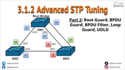 3.1.2 Advanced STP Tuning Part 2 - Configuring Root Guard, BPDU Guard, BPDU Filter, Loop Guard, UDLD
