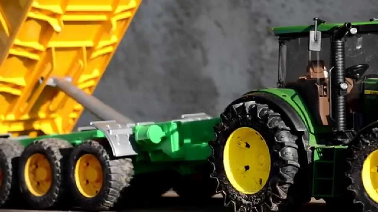 bruder ブルーダー　トラクター　johndeere joskin ダンプ BRUDER TRACTOR John Deere Joskin Tipping trailer - YouTube