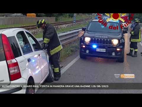 AUTO CONTRO IL GUARD RAIL, FERITA IN MANIERA GRAVE UNA 64ENNE | 28/08/2023