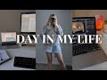 DAY IN MY LIFE | balancing a 9-5 and side hustle (productivity & organization tips)