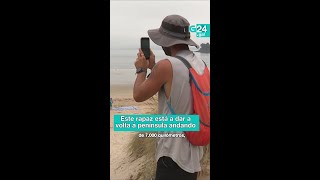 🚶 MIÑO | Este rapaz de SALOU está a dar a volta a toda a península ANDANDO