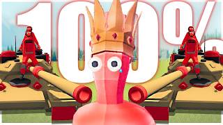 I tried to 100% Totally Accurate Battle Simulator