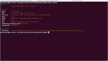 Deploying MongoDB Cluster using BOSH