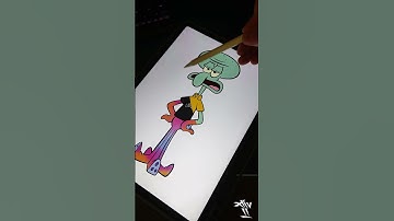 Procreate • Squidward • #procreate #drawing #shorts #shortsvideo  #digitalart  #satisfying