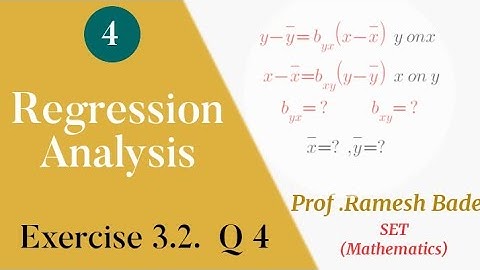 Regression analysis Exercise 3.2 Q  4
