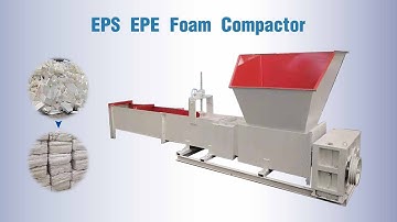 Outstanding EPS EPE Foam Cold Compactor | Vertical Styrofoam Densifier For Waste foam Recycling