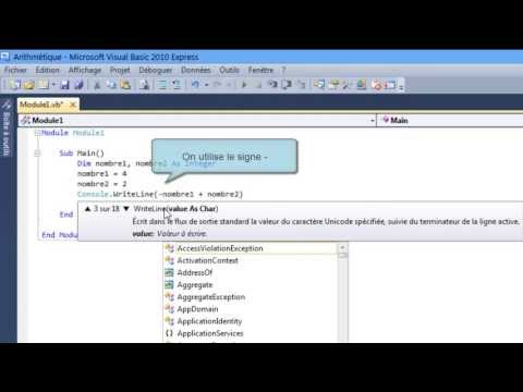 VB.NET | Tutoriel 5 - Opérations d'arithmétique