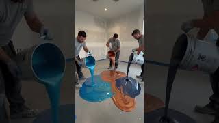 Galaxy Floor Transformation 🌌✨ | The Most Stunning 3D Epoxy Bedroom Ever! #transformation #epoxy