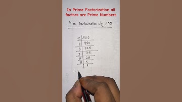 Prime Factorization of 900 #maths #factorisation #math