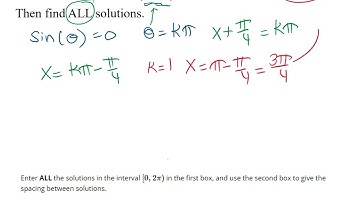 Solving Trig Equation sin(x + pi/4) = 0