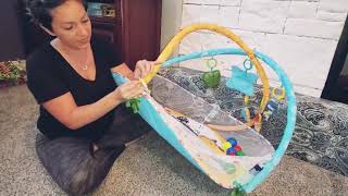 Infantino 4 in 1 Sloth Jumbo   Combination Baby Activity Gym and Ball Pit for Sensory Expl