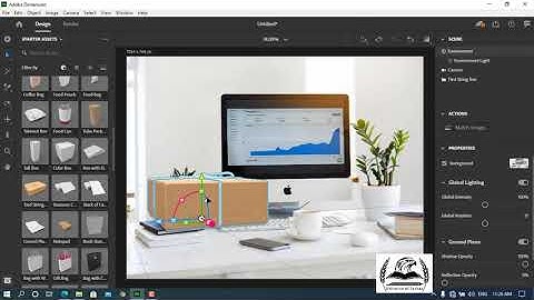 How to Insert Images (Background) in Dimension cc | Adobe Dimension in Urdu & Hindi