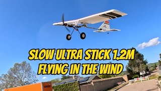 E-flite Slow Ultra Stick Maiden flight in gusty winds