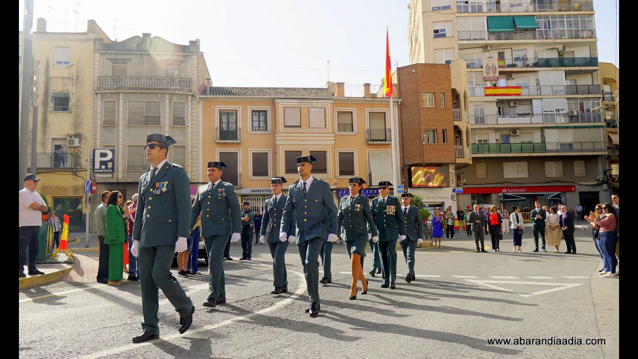 Abarán rinde honores a la Guardia Civil en el día de su patrona, la Virgen del Pilar