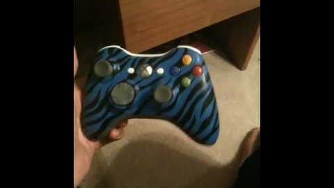 Xbox 360 Custom Painted Controller(Blue Zebra)