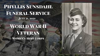 Marshall County Area Veterans Memorial Park - WWII Veteran Funeral - Phyllis Sunsdahl