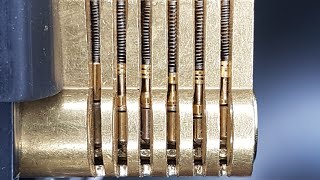 😮 CLOSE UP - Picking Piston Pins in a cutaway lock!