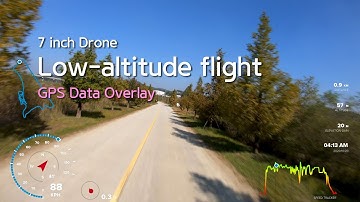 7" Drone Low-altitude flight GPS Data Overlay (Telemetry)