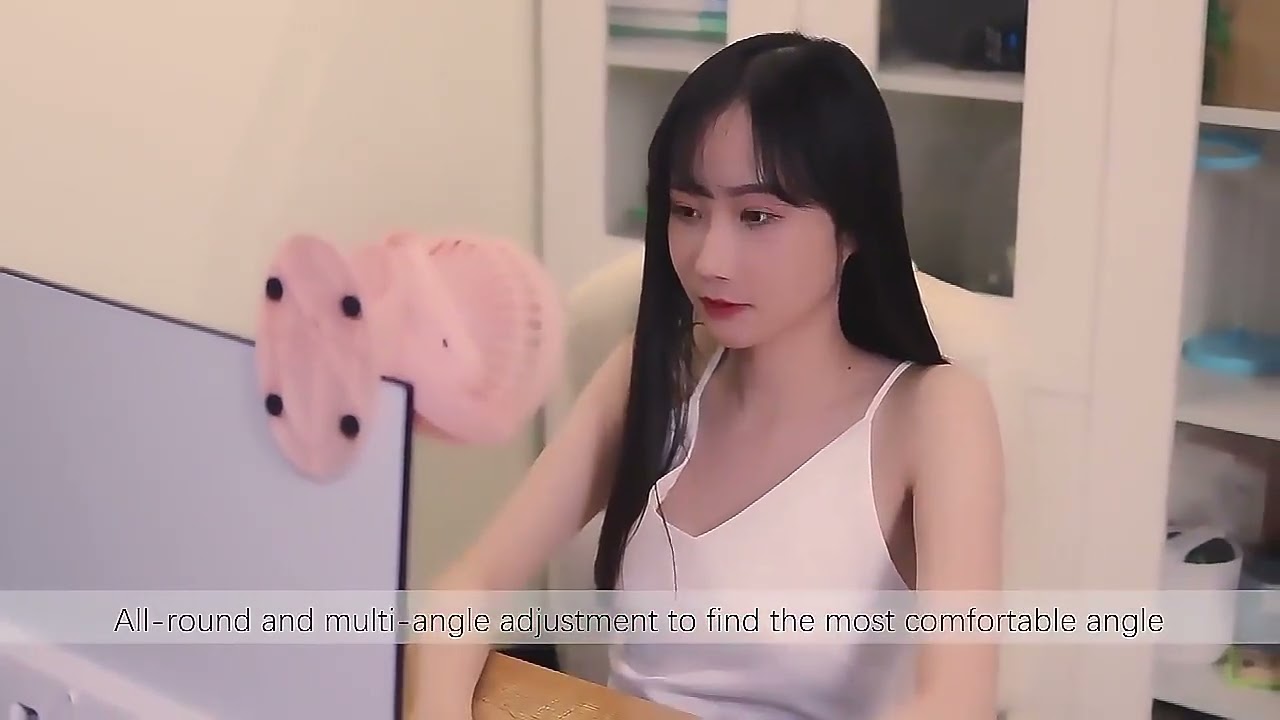 Mini Portable USB Rechargeable Table Clip Desk Fan 360 Degree Rotation 3 Speeds Adjustable Clip Fan