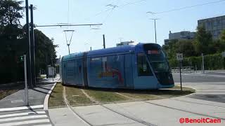 Tramways dans les rues de Caen le 11 juillet 2019