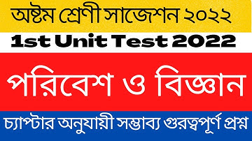 Class 8 science 1st unit test question 2022 // Class 8 science 1st unit test suggestion