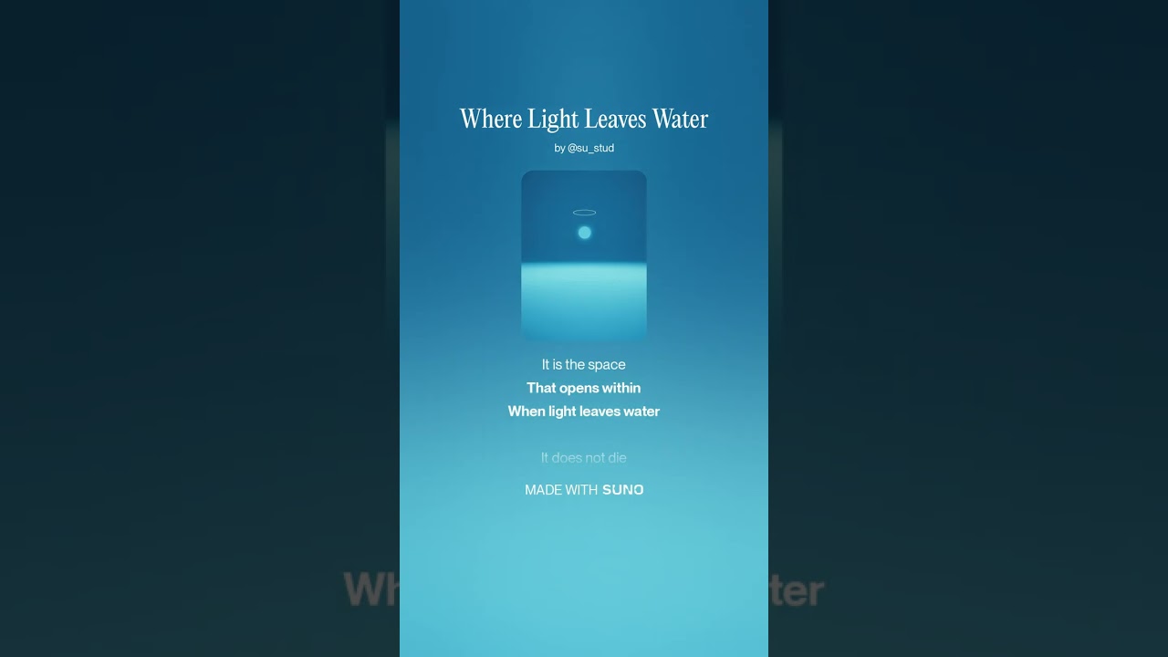 Where Light Leaves Water