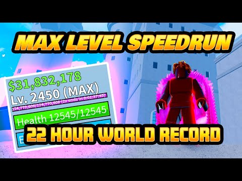 Blox Fruits Solo Level 1 to 2450 Max in 22 Hours World Record (check new vid in description)