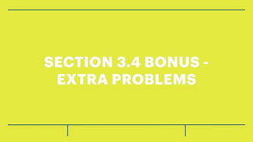Pre-Calculus 11 - Section 3.4 Bonus - Extra Problems