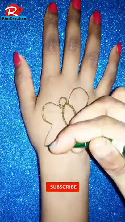 Download lagu cute butterfly mehndi design by Rini Creation #shorts