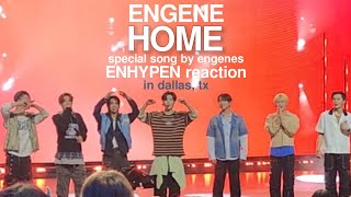 05/07/2024 ENHYPEN Reaction to SURPRISE Song by Engenes 'HOME' in Dallas ( Samsung Fanmade Concert )