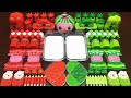 RED VS GREEN SLIME ! Mixing Random Things into GLOSSY Slime !!! Satisfying Videos #873