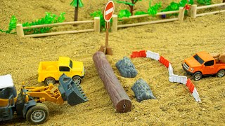 Diy tractor mini Bulldozer to making concrete road | Construction Vehicles, Road Roller #2