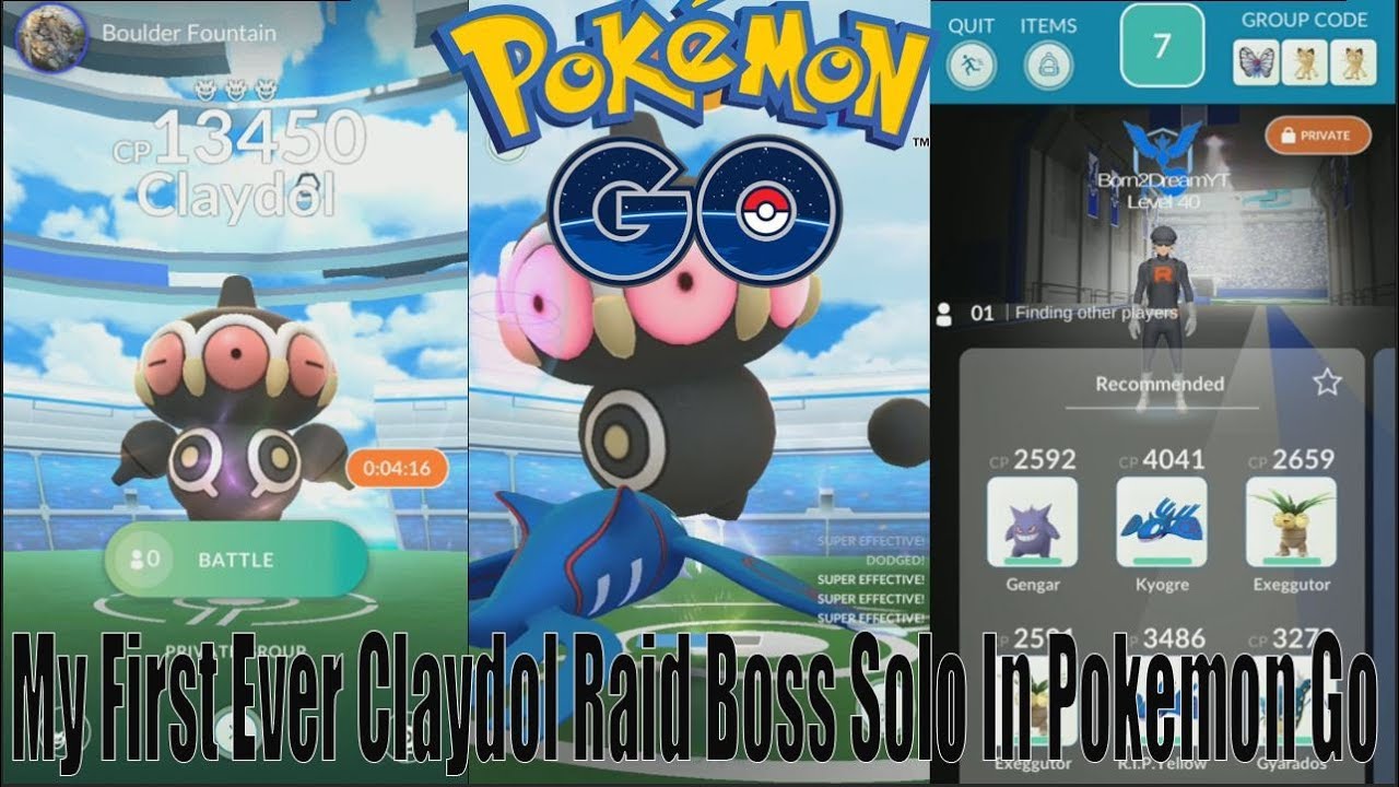 Raid Boss Claydol Solo In Pokemon Go 