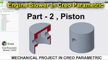 Engine Blower Assembly In Creo | Piston 3D Model In Creo #2