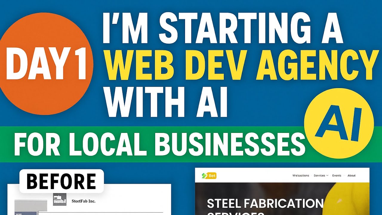 Day 1: I’m Starting an AI Web Dev Agency for Local Businesses - YouTube