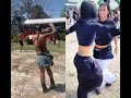 HARD Dance in two different streets, #SARA LANDRY, #Hard Techno Dance..💃🔥💃💃