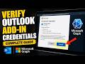 How to verify Outlook add-in credentials with Microsoft Graph - Complete Guide
