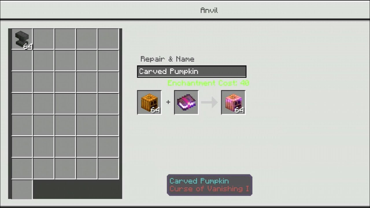 How to create a Curse of Vanishing enchantment in Minecraft - Gamepur