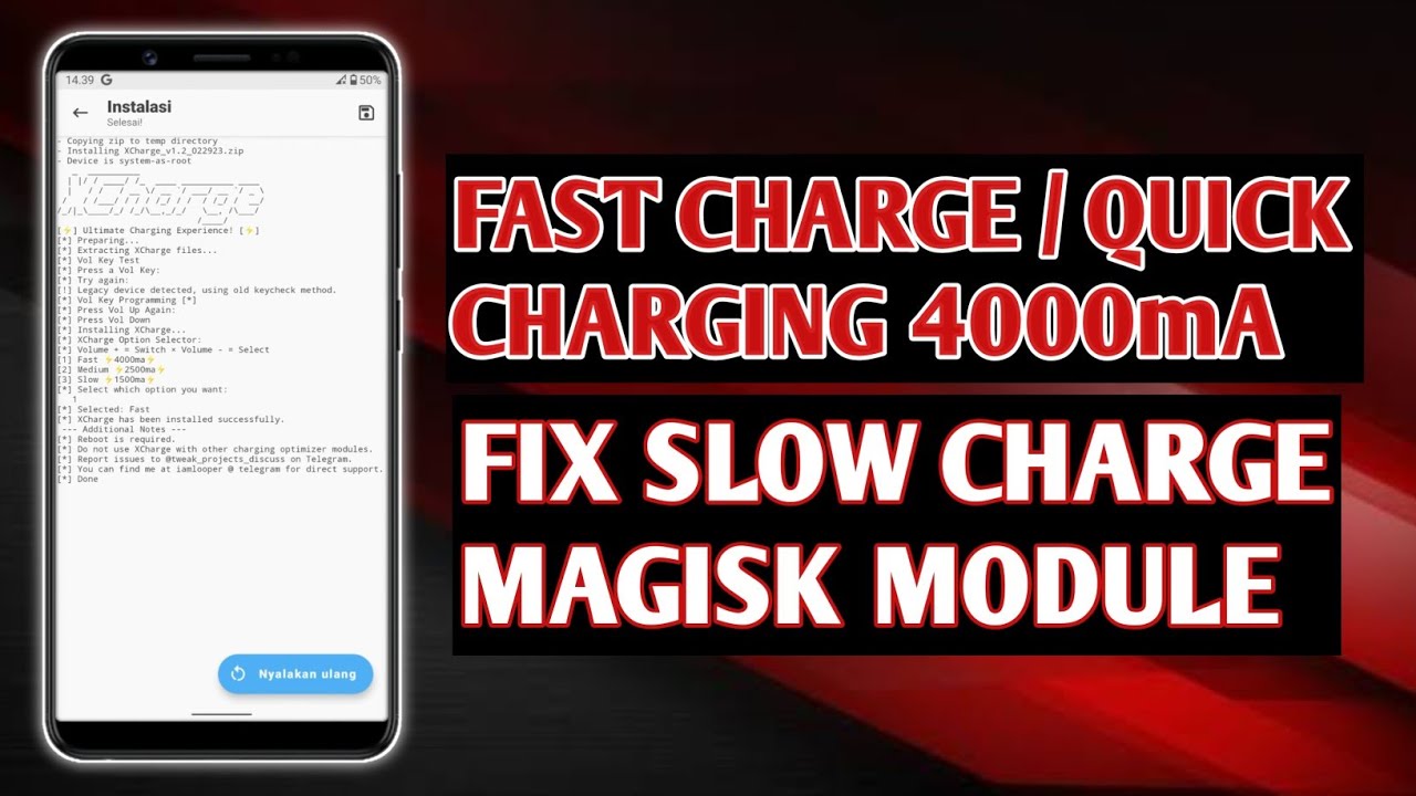 FAST CHARGER MAGISK MODULE 4000mA XCharge || Quick Charging for ...