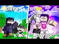 I Survived 100 Days as Megumi in Jujutsu Kaisen Minecraft...