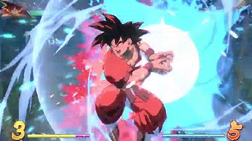 DBFZ Base Goku new corner loop mechanic 148 hits (Dragon Rush activated)